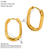 Wholesale Women's Minimalist Geometric Ushaped Titanium Steel Electroplated Earrings And Ring