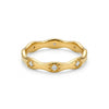 Wholesale Women's Minimalist Geometric Wavy Edge Eightpointed Star Stackable Ring Titanium Steel 18K Gold Plated Diamondstudded