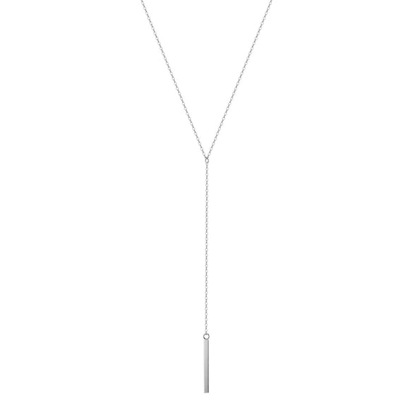 Wholesale Women's Minimalist Geometric Yshaped Cross Chain S925 Silver Necklace Jewelry