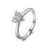 Wholesale Women's Minimalist Heart Shape Moissanite Diamond Ring 925 Sterling Silver