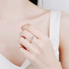Wholesale Women's Minimalist Heart Shape Moissanite Diamond Ring 925 Sterling Silver