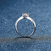 Wholesale Women's Minimalist Heart Shape Moissanite Diamond Ring 925 Sterling Silver