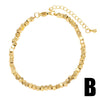 Wholesale Women's Minimalist Heartshaped Beaded Copper Bracelet 18K Gold Plated Electroplated