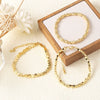 Wholesale Women's Minimalist Heartshaped Beaded Copper Bracelet 18K Gold Plated Electroplated