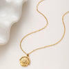 Wholesale Women's Minimalist Ins Style Geometric Drop Shape Stainless Steel 18K Gold Plated Rotatable Pendant Necklace With Oshaped Chain