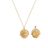 Wholesale Women's Minimalist Ins Style Geometric Drop Shape Stainless Steel 18K Gold Plated Rotatable Pendant Necklace With Oshaped Chain