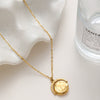Wholesale Women's Minimalist Ins Style Geometric Drop Shape Stainless Steel 18K Gold Plated Rotatable Pendant Necklace With Oshaped Chain
