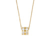 Wholesale Women's Minimalist Light Luxury Cross Chain Necklace With Gold Plated Copper Zircon Pendant And Titanium Steel Chain