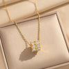 Wholesale Women's Minimalist Light Luxury Cross Chain Necklace With Gold Plated Copper Zircon Pendant And Titanium Steel Chain