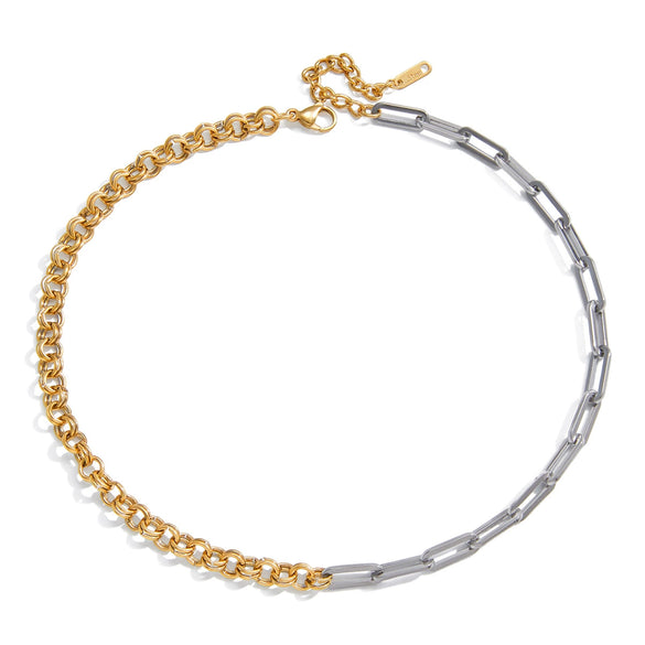 Wholesale Women's Minimalist Light Luxury Geometric Stainless Steel Electroplated Ochain Necklace