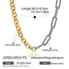Wholesale Women's Minimalist Light Luxury Geometric Stainless Steel Electroplated Ochain Necklace