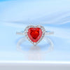 Wholesale Women's Minimalist Love Shape S925 Sterling Silver Ring Inlaid With Zircon