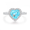 Wholesale Women's Minimalist Love Shape S925 Sterling Silver Ring Inlaid With Zircon