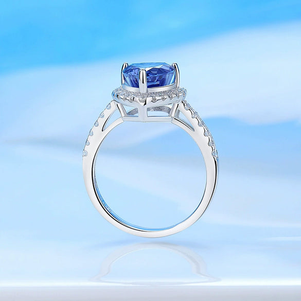 Wholesale Women's Minimalist Love Shape S925 Sterling Silver Ring Inlaid With Zircon