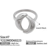 Wholesale Women's Minimalist Luxury Geometric Stainless Steel Ring Set
