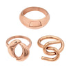 Wholesale Women's Minimalist Luxury Geometric Stainless Steel Ring Set