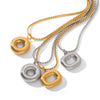 Wholesale Women's Minimalist Luxury Ins Style Geometric Stainless Steel Electroplated Pendant Necklaces With Twist Chain