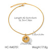 Wholesale Women's Minimalist Luxury Ins Style Geometric Stainless Steel Electroplated Pendant Necklaces With Twist Chain