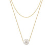 Wholesale Women's Minimalist Natural Geometric S925 Sterling Silver Pearl Necklace With Electroplating