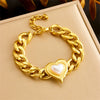 Wholesale Women's Minimalist Natural Round Pearl Diamond Twist Chain Stainless Steel Necklace With Electroplating
