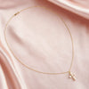 Wholesale Women's Minimalist Natural S925 Sterling Silver Electroplated Cross Necklace