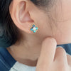 Wholesale Women's Minimalist Pearl Earrings With 925 Silver Needles And Four Leaf Clover Design