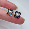 Wholesale Women's Minimalist Pearl Earrings With 925 Silver Needles And Four Leaf Clover Design