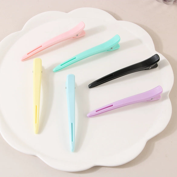 Wholesale Women's Minimalist Plastic And Resin Duck Bill Clip Hair Accessories With Baking Paint Treatment
