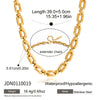 Wholesale Women's Minimalist Retro Geometric Light Luxury Electroplated Stainless Steel Chain Necklace Jewelry