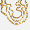 Wholesale Women's Minimalist Retro Geometric Light Luxury Electroplated Stainless Steel Chain Necklace Jewelry