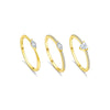 Wholesale Women's Minimalist S925 Sterling Silver Ring With Microinlaid Zircon Geometric Pattern Electroplated Platinum 18K Gold