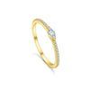 Wholesale Women's Minimalist S925 Sterling Silver Ring With Microinlaid Zircon Geometric Pattern Electroplated Platinum 18K Gold