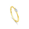 Wholesale Women's Minimalist S925 Sterling Silver Ring With Microinlaid Zircon Geometric Pattern Electroplated Platinum 18K Gold