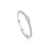 Wholesale Women's Minimalist S925 Sterling Silver Ring With Microinlaid Zircon Geometric Pattern Electroplated Platinum 18K Gold
