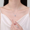 Wholesale Women's Minimalist S925 Sterling Silver Square Sugar Pendant Necklace With Cross Chain And Electroplating Design