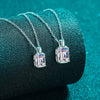 Wholesale Women's Minimalist S925 Sterling Silver Square Sugar Pendant Necklace With Cross Chain And Electroplating Design