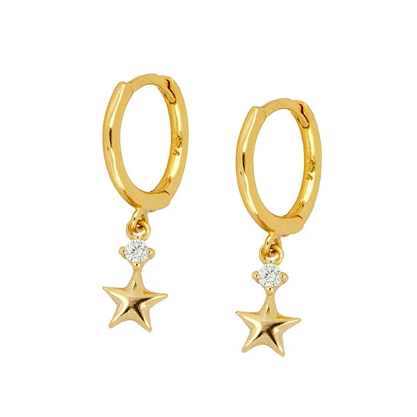 Wholesale Women's Minimalist Silver Needle And Copper Earrings With Fivepointed Star And Ushaped Geometric Patterns Electroplated