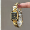 Wholesale Women's Minimalist Square Watch With Metal Strap And Stainless Steel Butterfly Double Snap Buckle