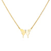 Wholesale Women's Minimalist Stainless Steel And Copper Golden Micropaved Butterfly Necklace