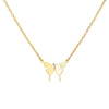 Wholesale Women's Minimalist Stainless Steel And Copper Golden Micropaved Butterfly Necklace