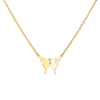 Wholesale Women's Minimalist Stainless Steel And Copper Golden Micropaved Butterfly Necklace