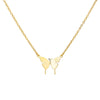 Wholesale Women's Minimalist Stainless Steel And Copper Golden Micropaved Butterfly Necklace
