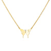 Wholesale Women's Minimalist Stainless Steel And Copper Golden Micropaved Butterfly Necklace