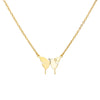 Wholesale Women's Minimalist Stainless Steel And Copper Golden Micropaved Butterfly Necklace