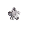 Wholesale Women's Minimalist Stainless Steel Flower Pleated Opening Ring With Geometric Design And Electroplating