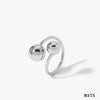 Wholesale Women's Minimalist Stainless Steel Hollow Love Ball Ring With Double Heart Open Design And Electroplating