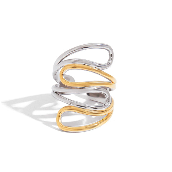 Wholesale Women's Minimalist Stainless Steel Jewelry With Geometric Pattern And Electroplating Design