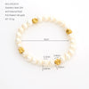 Wholesale Women's Minimalist Stainless Steel Natural Pearl Round Beads Hand Beaded Bracelet
