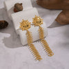 Wholesale Women's Minimalist Stainless Steel Tassel Sun Smiley Face Earrings With Vacuum Real Gold Plating In Pvd Furnace