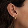 Wholesale Women's Minimalist Star Shape Copper Zircon Earrings Set With 14K Gold Electroplating
